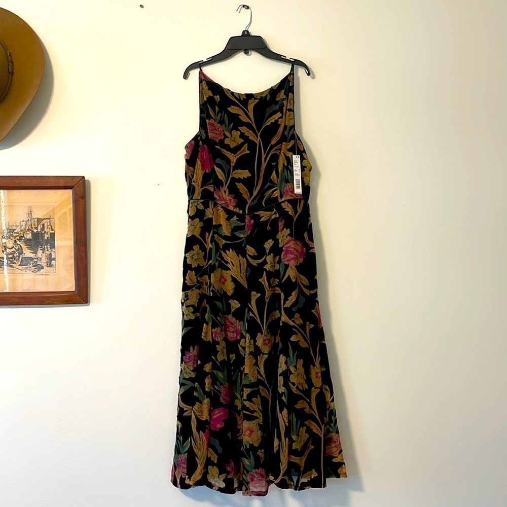 Velvet and Floral Antonio Melani Evening Dress